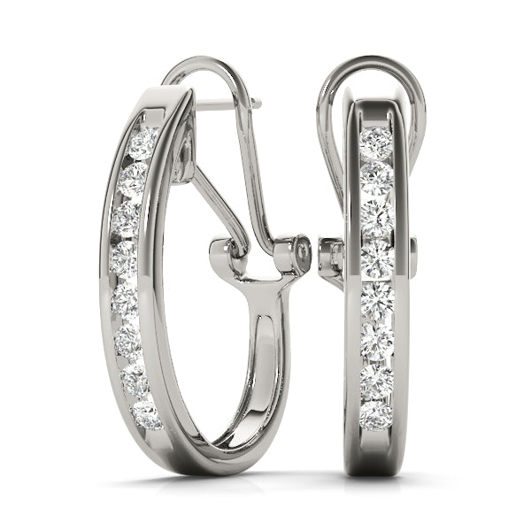 Nadine J-hoop Diamond Earrings