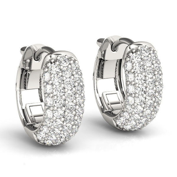 Quitterie Diamond Huggie Earrings