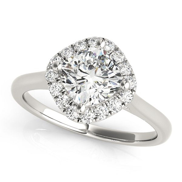 Livia Cushion Hidden Halo Engagement Ring
