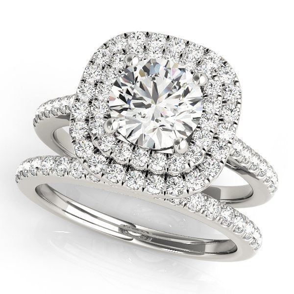 Lara Round Hidden Halo Engagement Ring