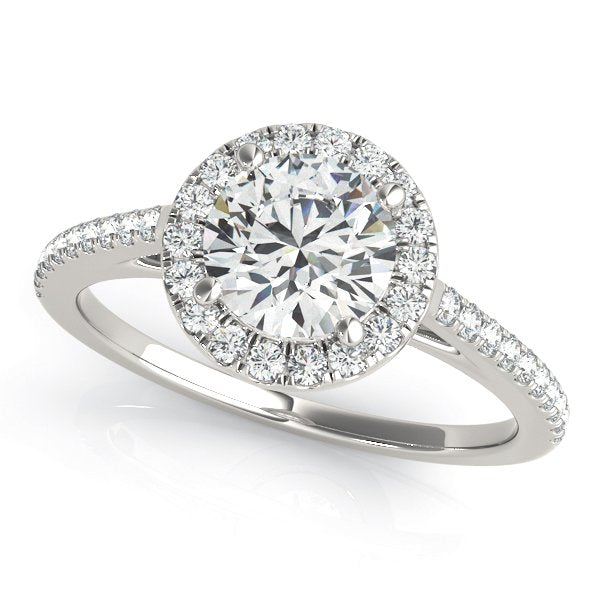 Irene Round Halo Engagement Ring