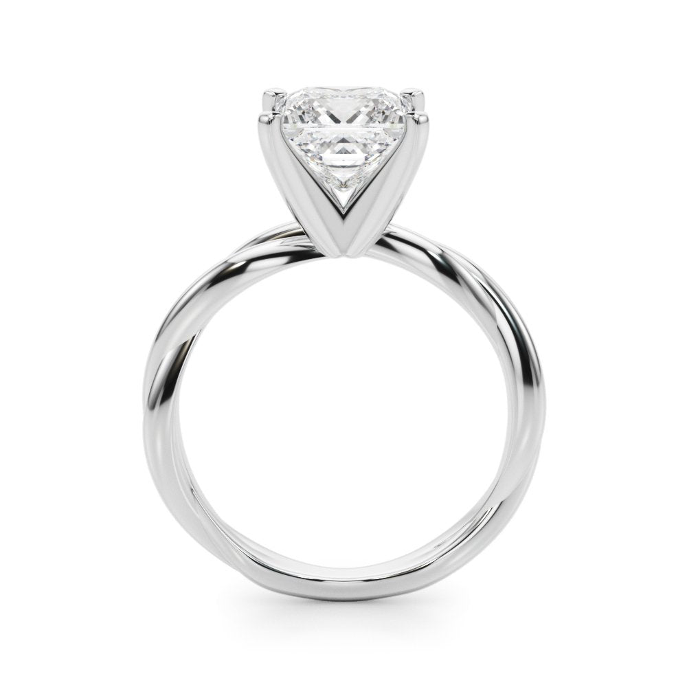 Gala Round Twisted Shank Engagement Ring