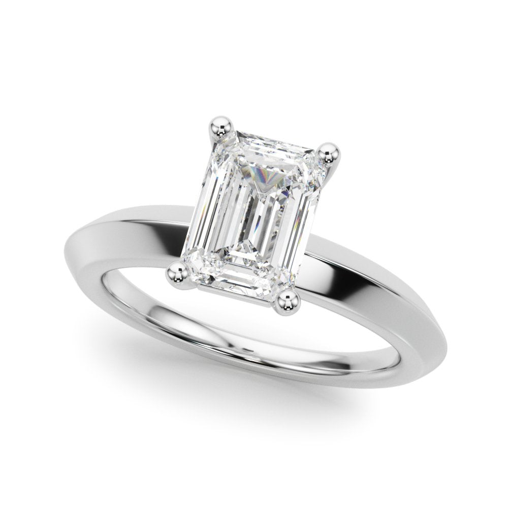 Elisa Emerald Cut Solitaire Engagement Ring