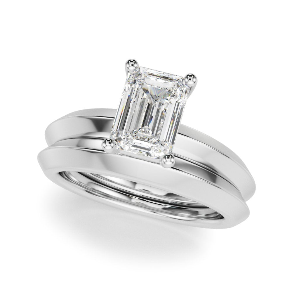Elisa Emerald Cut Solitaire Engagement Ring