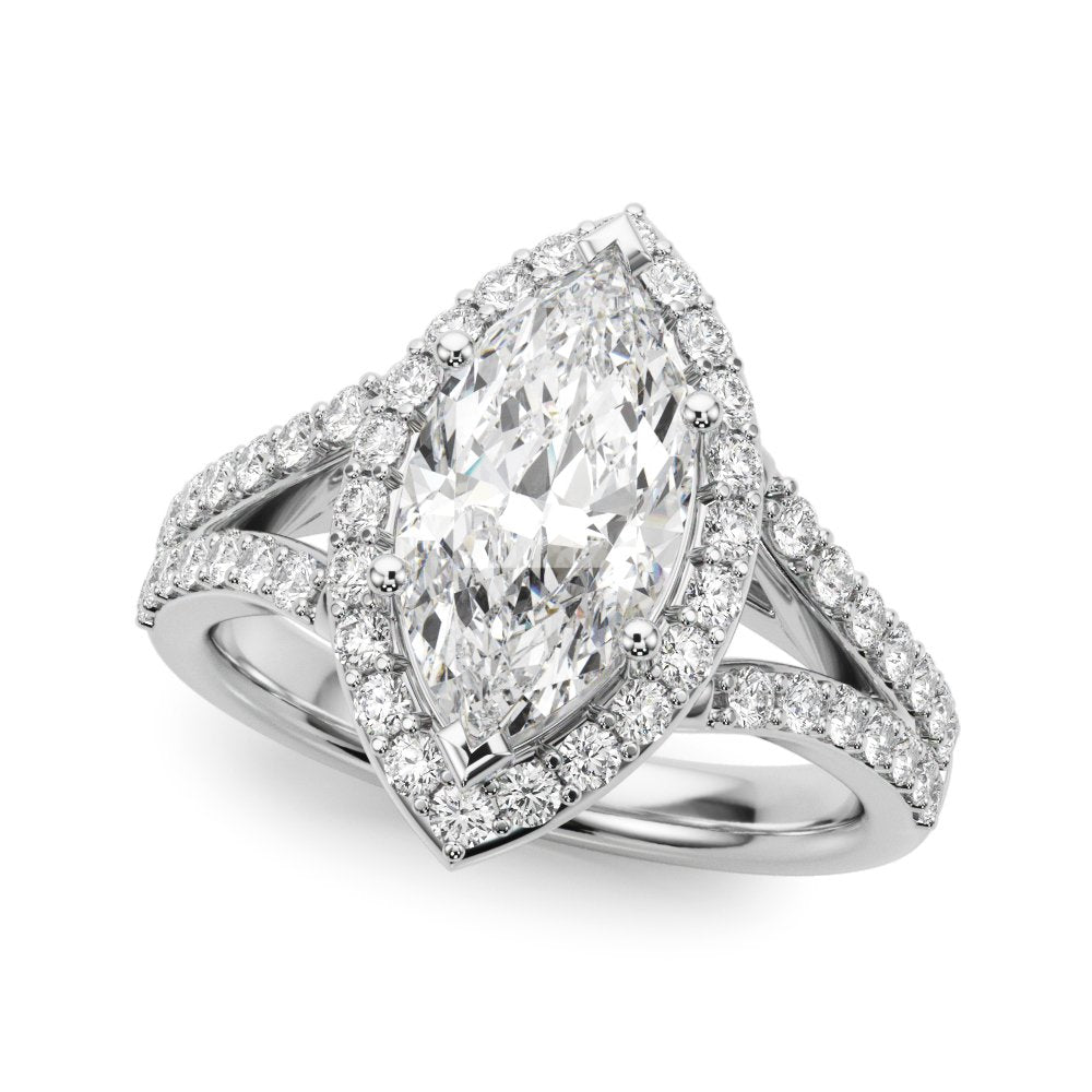Celia Marquise Hidden Halo Engagement Ring