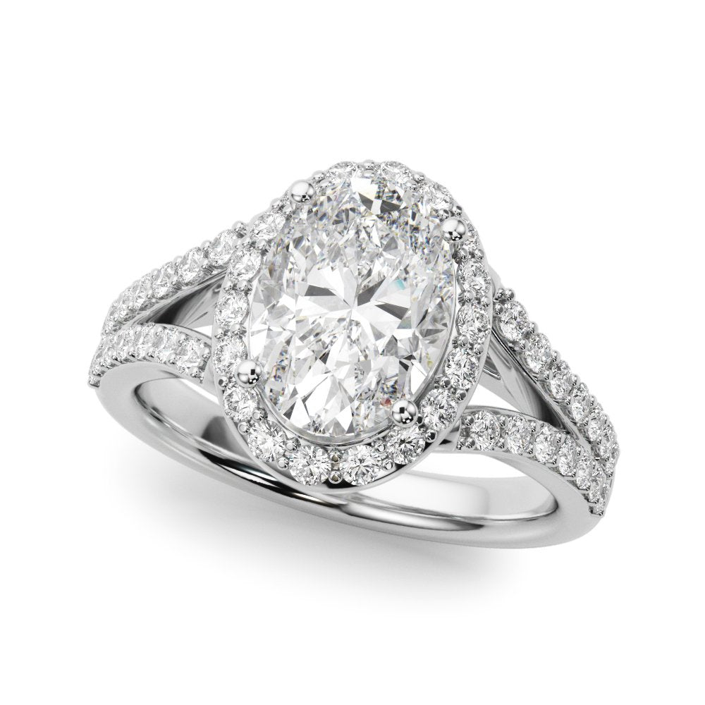 Bella Oval Halo Engagement Ring