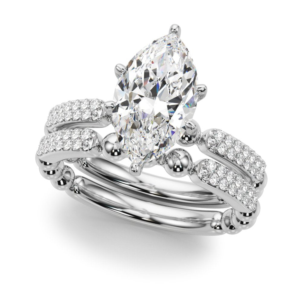 Vera Round Pave Engagement Ring