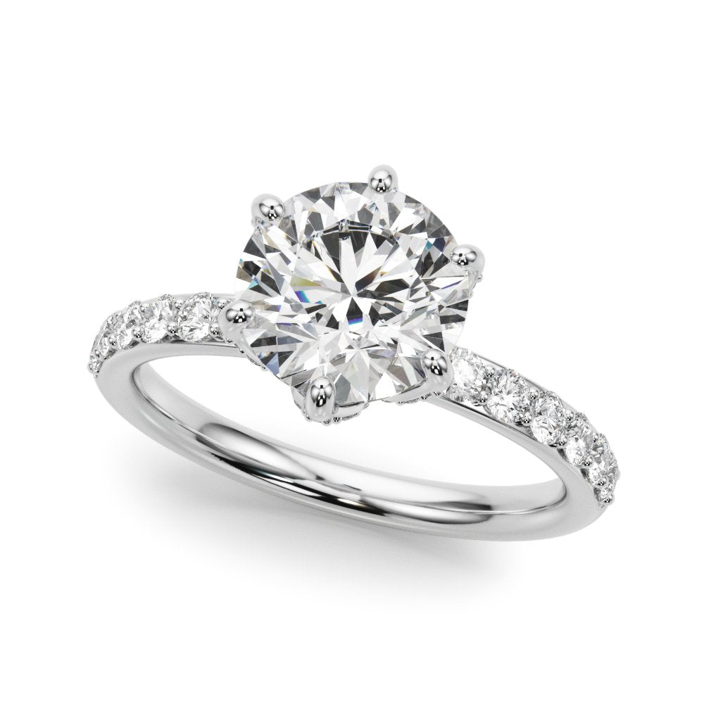 Rita Round Hidden Halo Engagement Ring