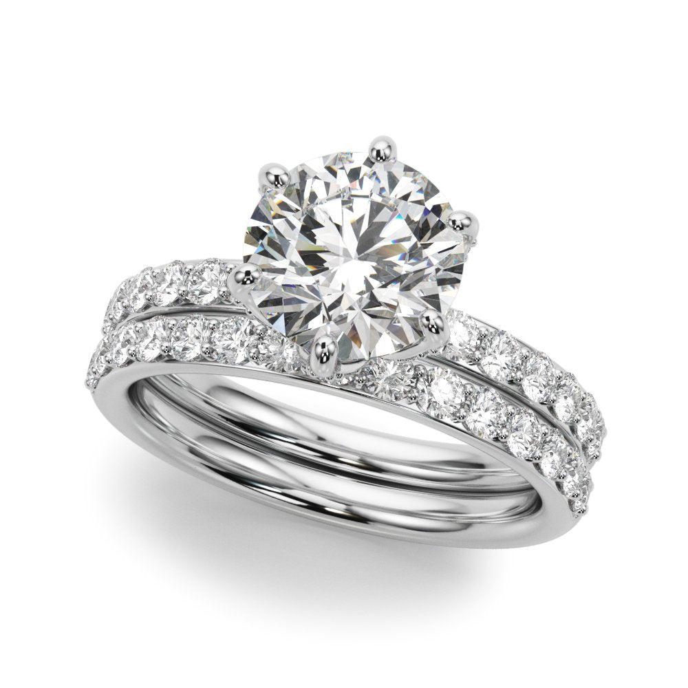 Rita Round Hidden Halo Engagement Ring