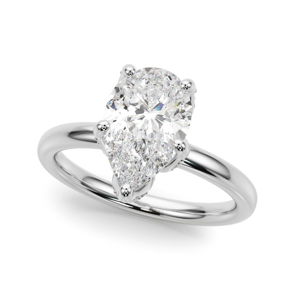 Paula Pear Hidden Halo Engagement Ring