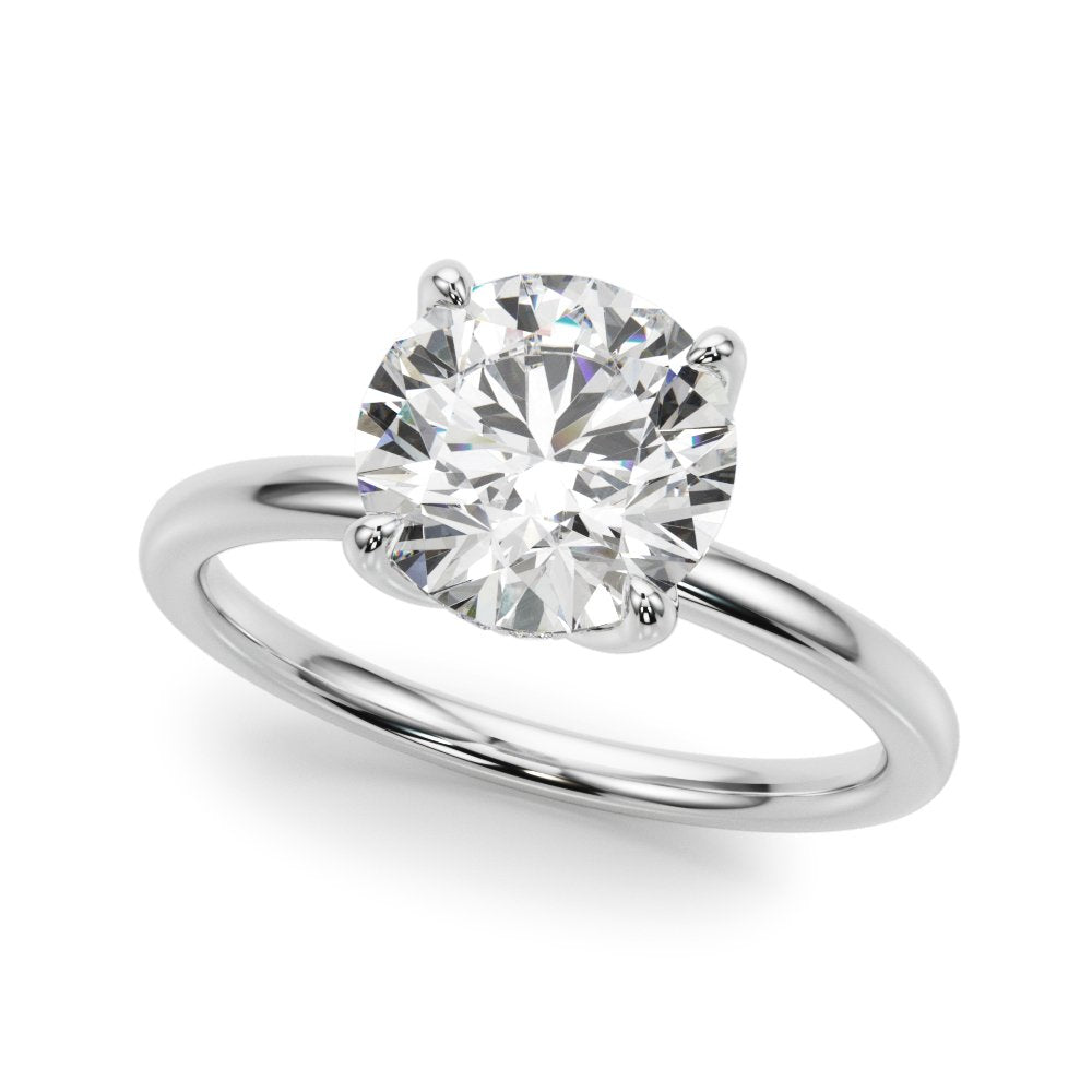 Maria Round Hidden Halo Engagement Ring