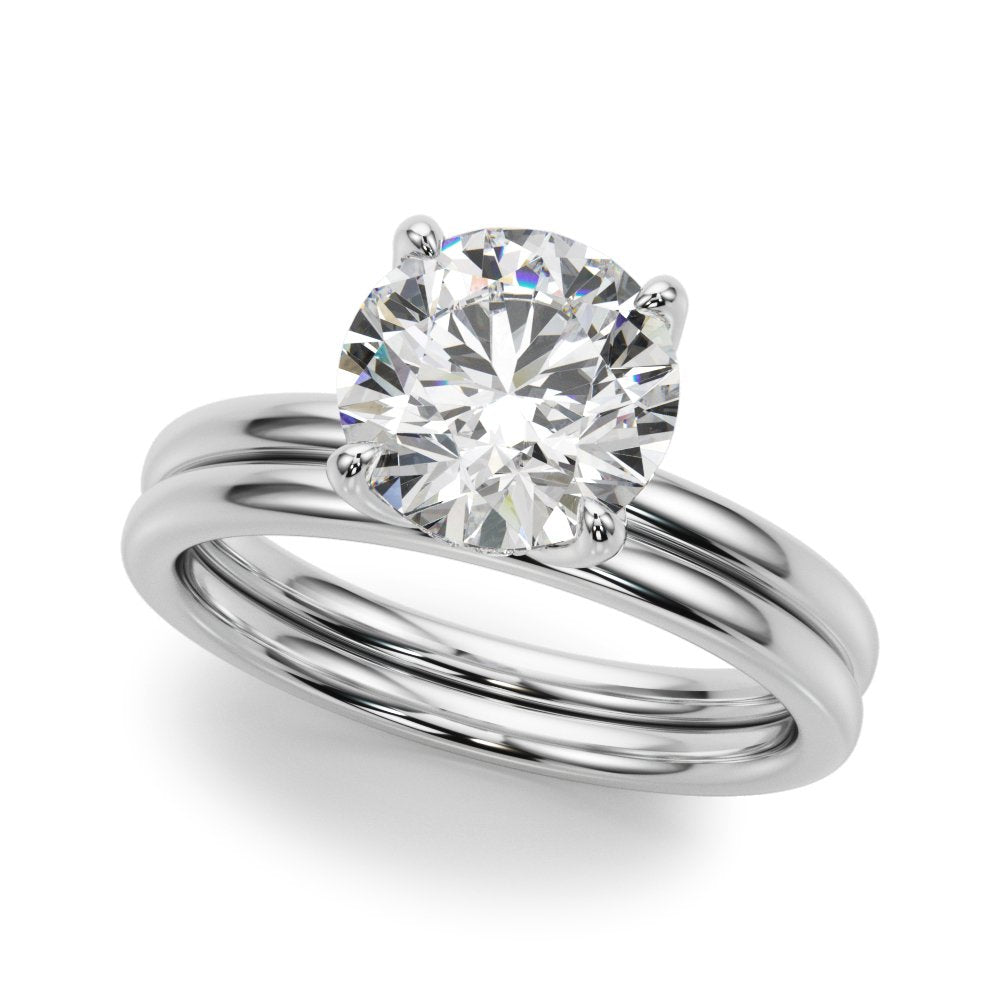 Maria Round Hidden Halo Engagement Ring