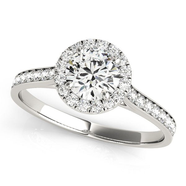 Vicky Round Hidden Halo Engagement Ring