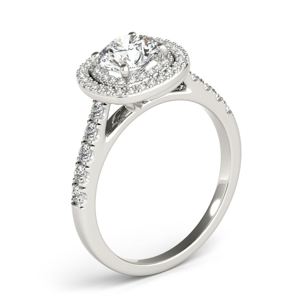 Talia Round Double Halo Engagement Ring
