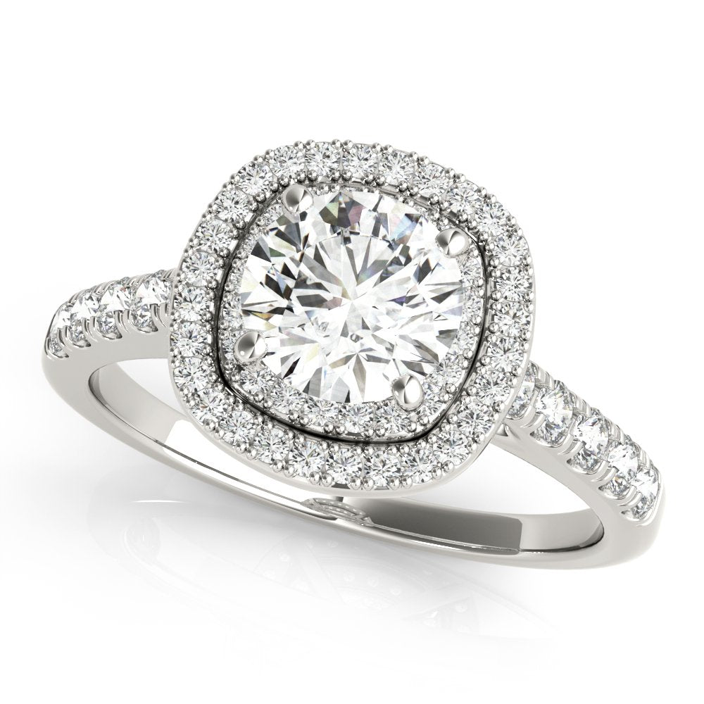 Talia Round Double Halo Engagement Ring