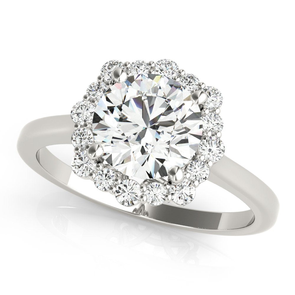 Joan Round Halo Engagement Ring