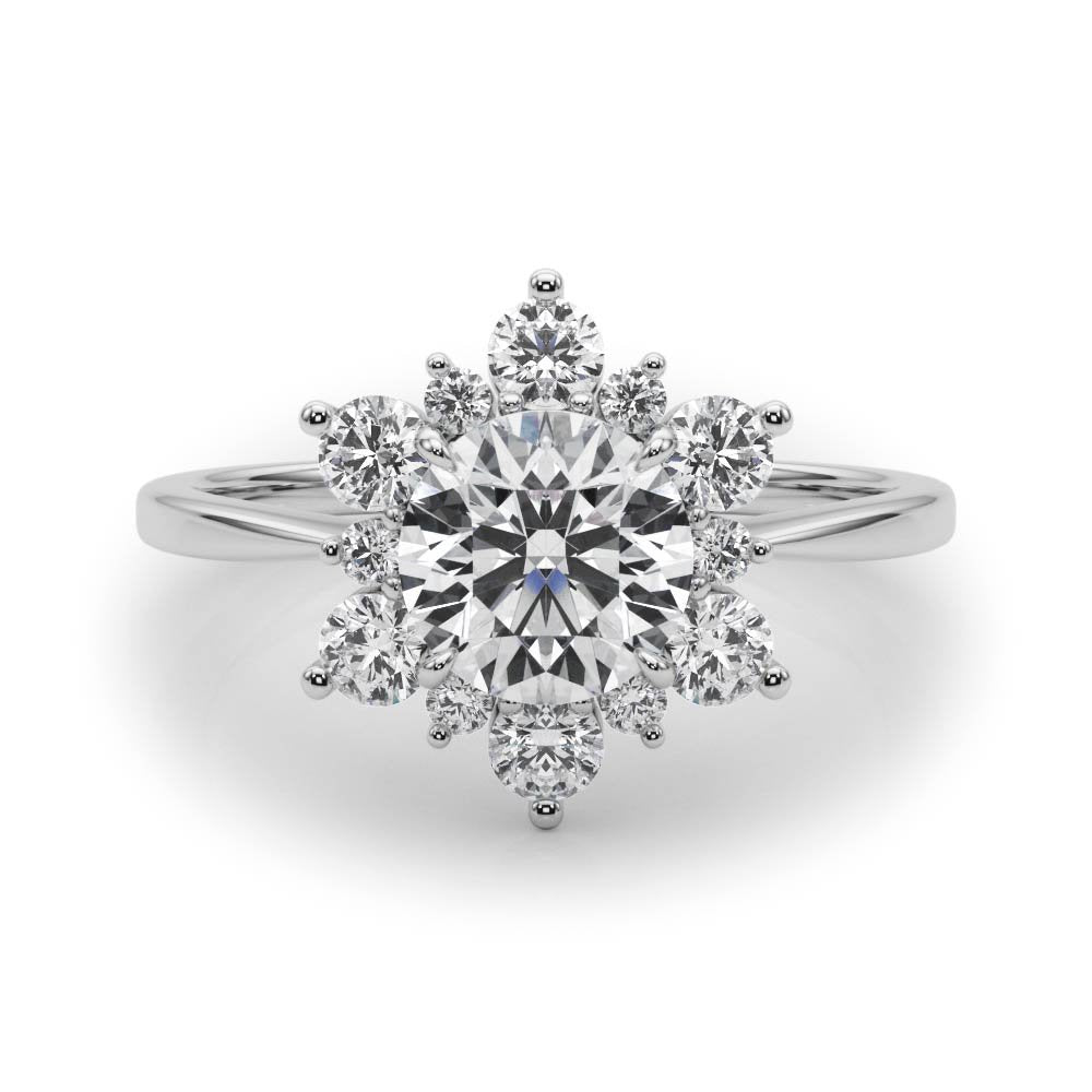 Rosie Round Hidden Halo Engagement Ring