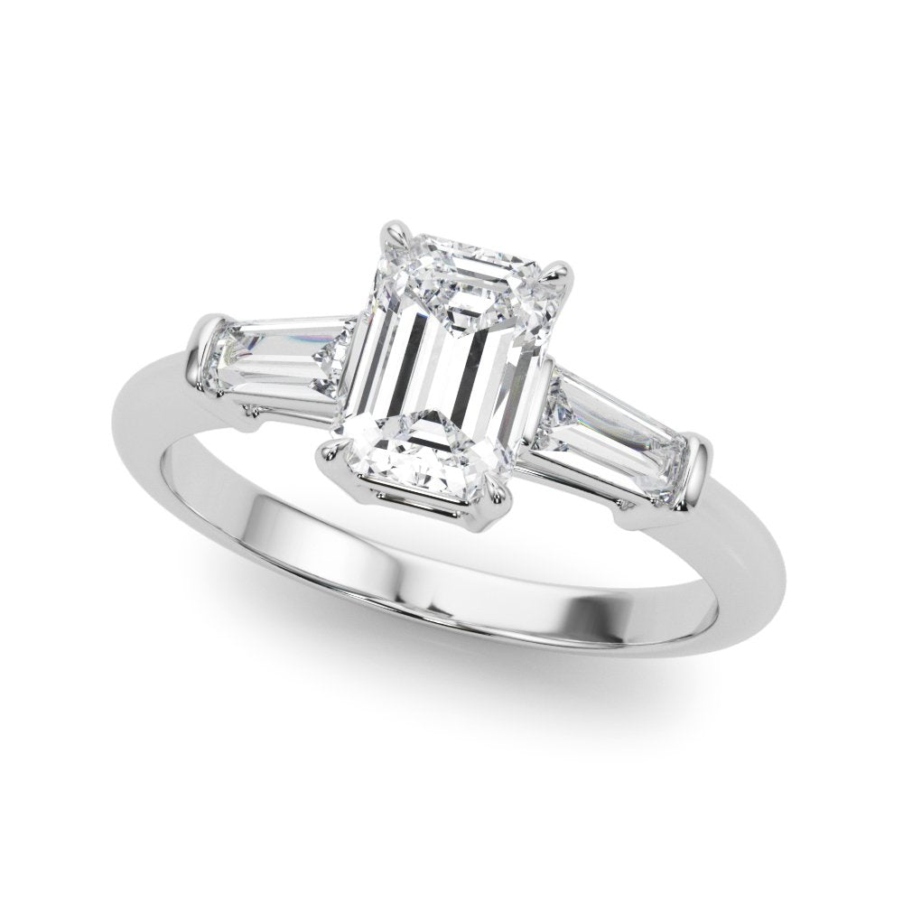 Sabrina Emerald Cut Three Stone Engagement Ring