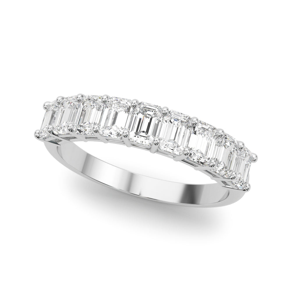 ValŽrie Emerald-cut Half-eternity Band