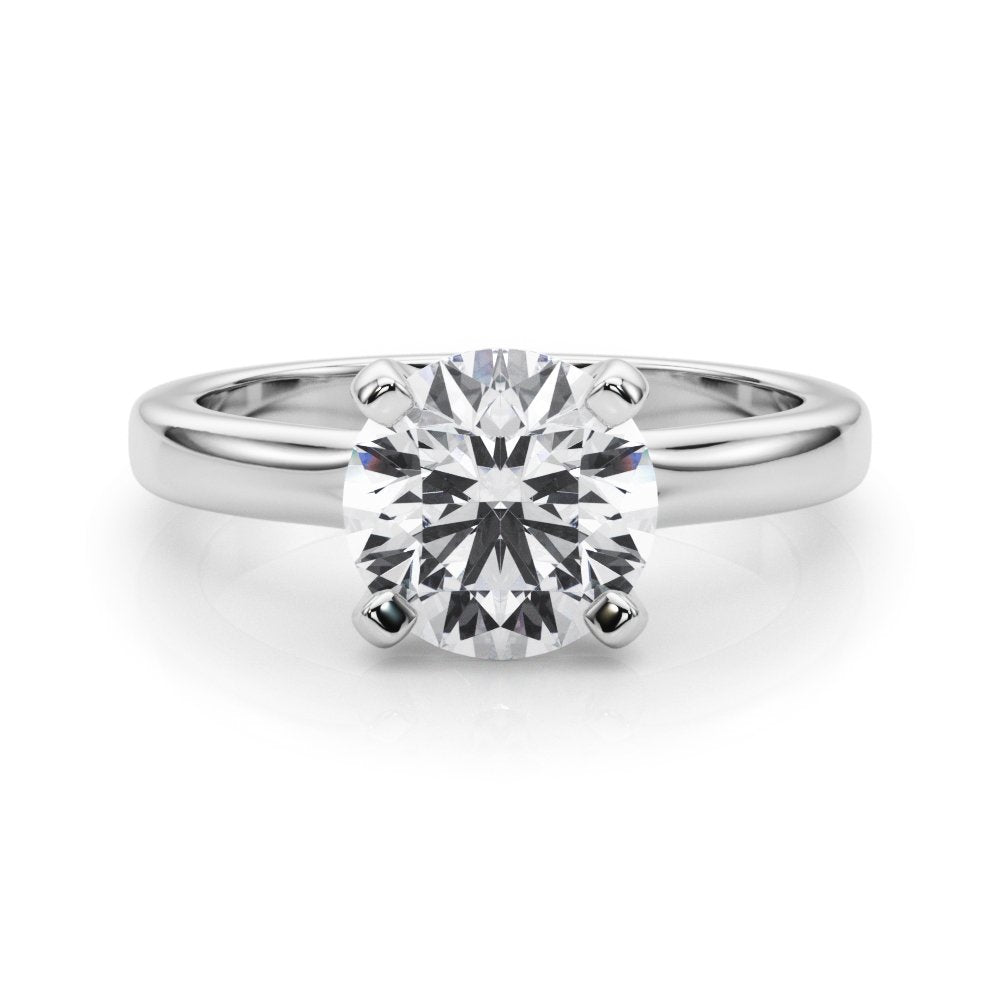 Rose Round Solitaire Engagement Ring