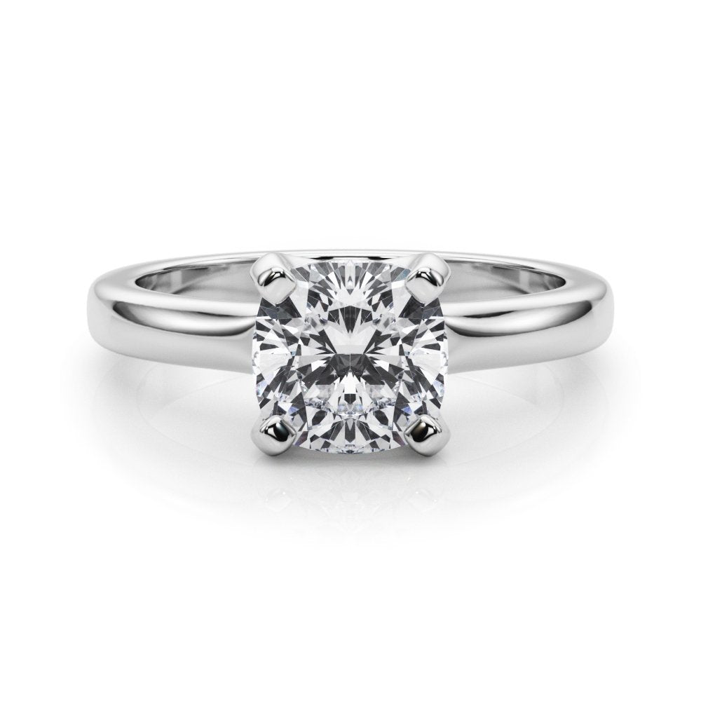 Lea Cushion Solitaire Engagement Ring