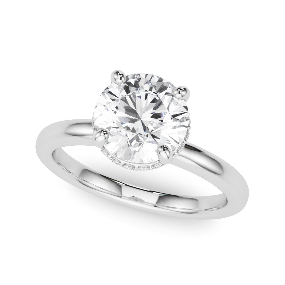Lana Round Hidden Halo Engagement Ring