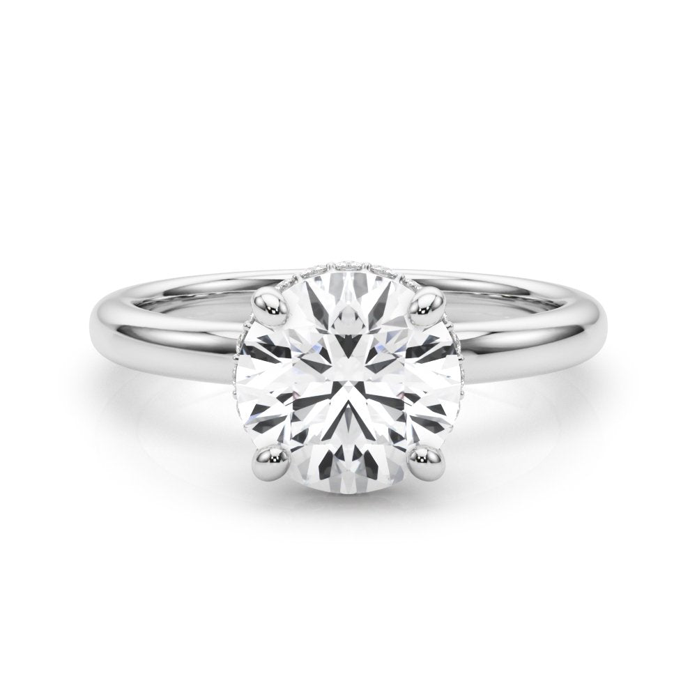 Lana Round Hidden Halo Engagement Ring