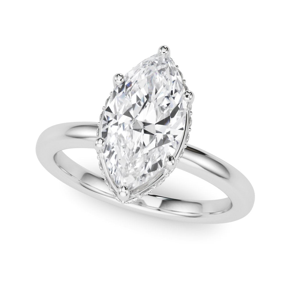 Sarah Marquise Hidden Halo Engagement Ring