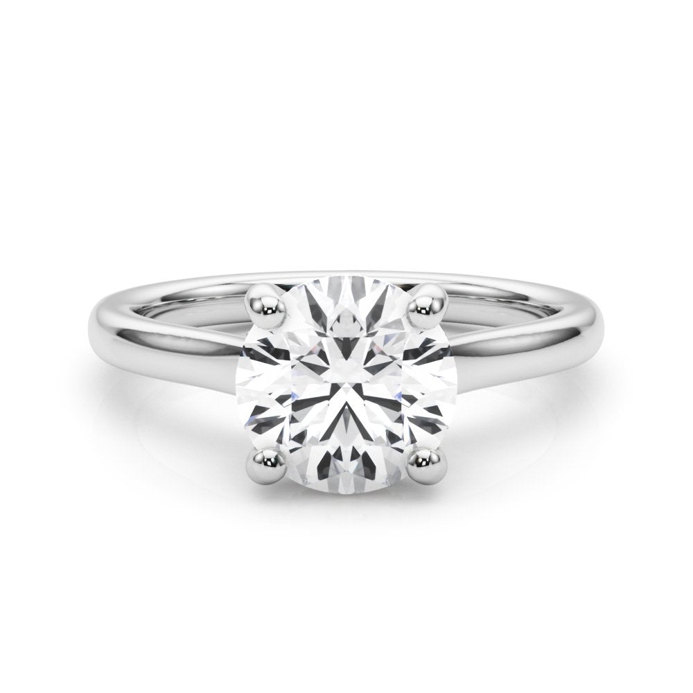 Clara Round Hidden Halo Engagement Ring