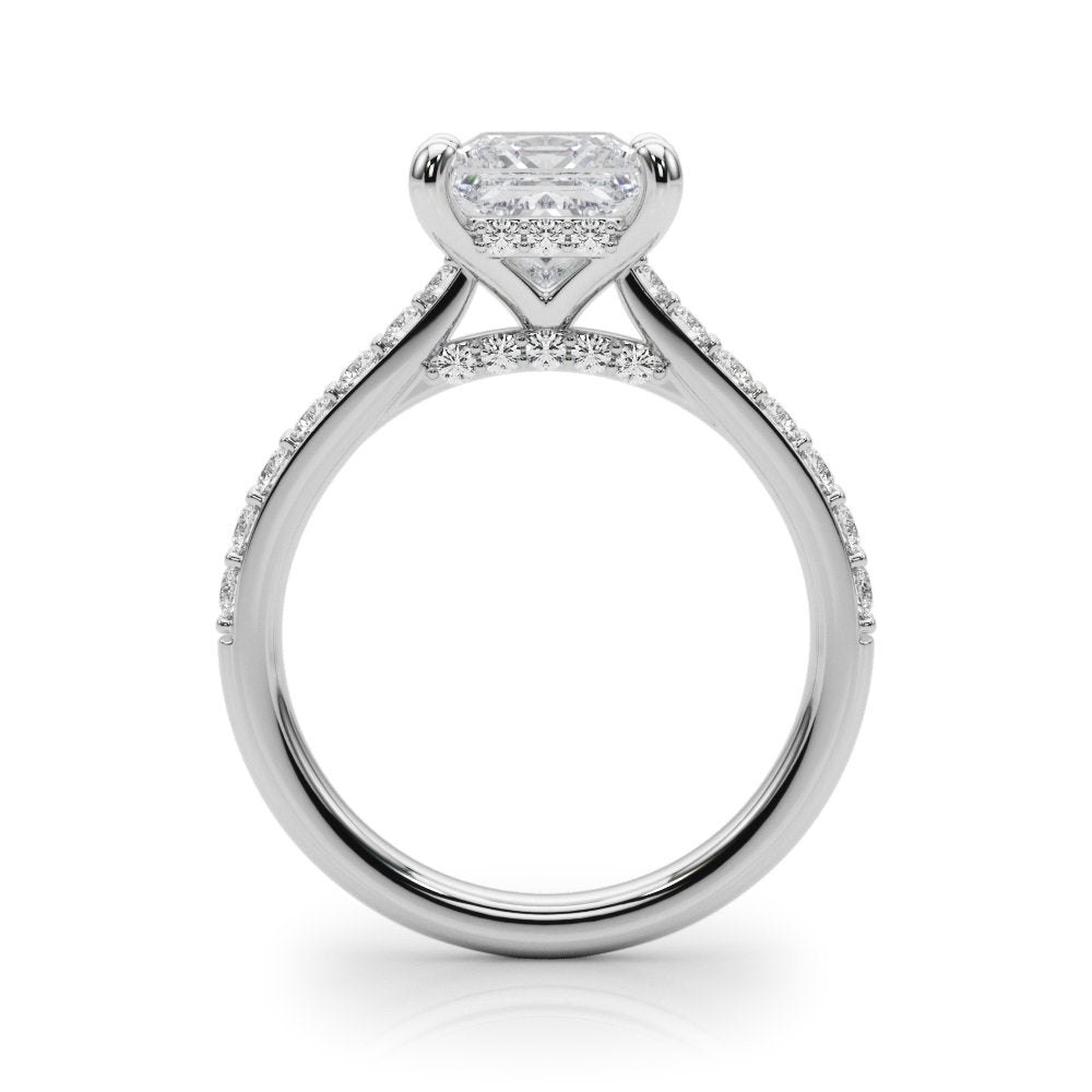 Emma Princess Hidden Halo Engagement Ring
