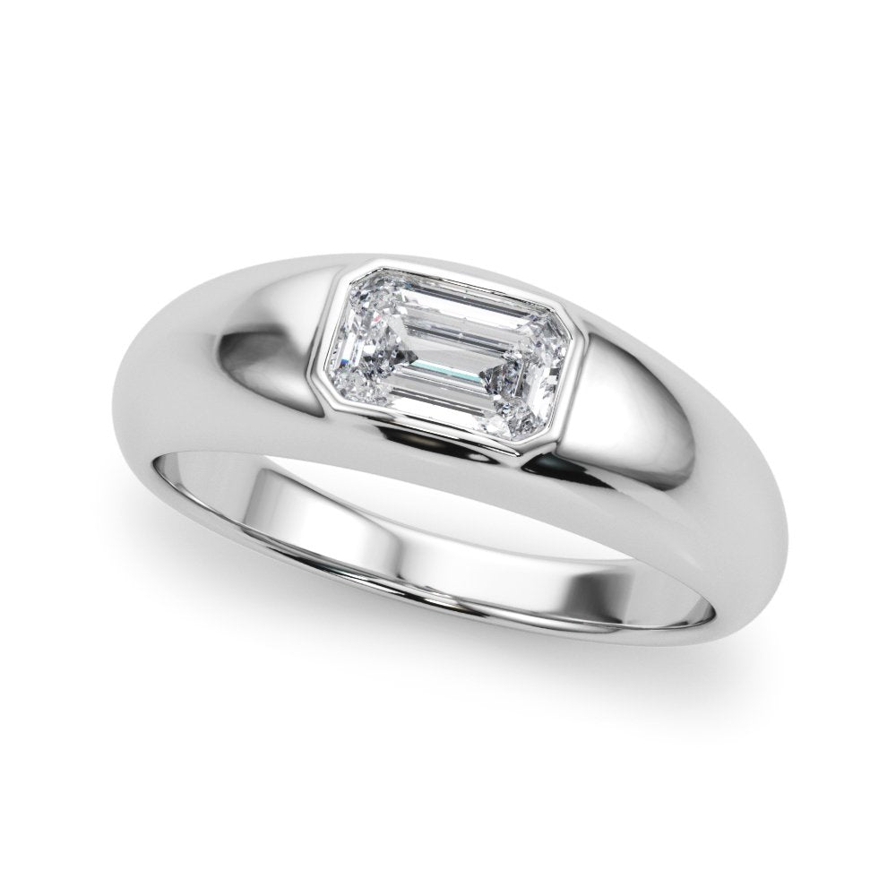 Margo Emerald Cut Diamond Band Engagement Ring