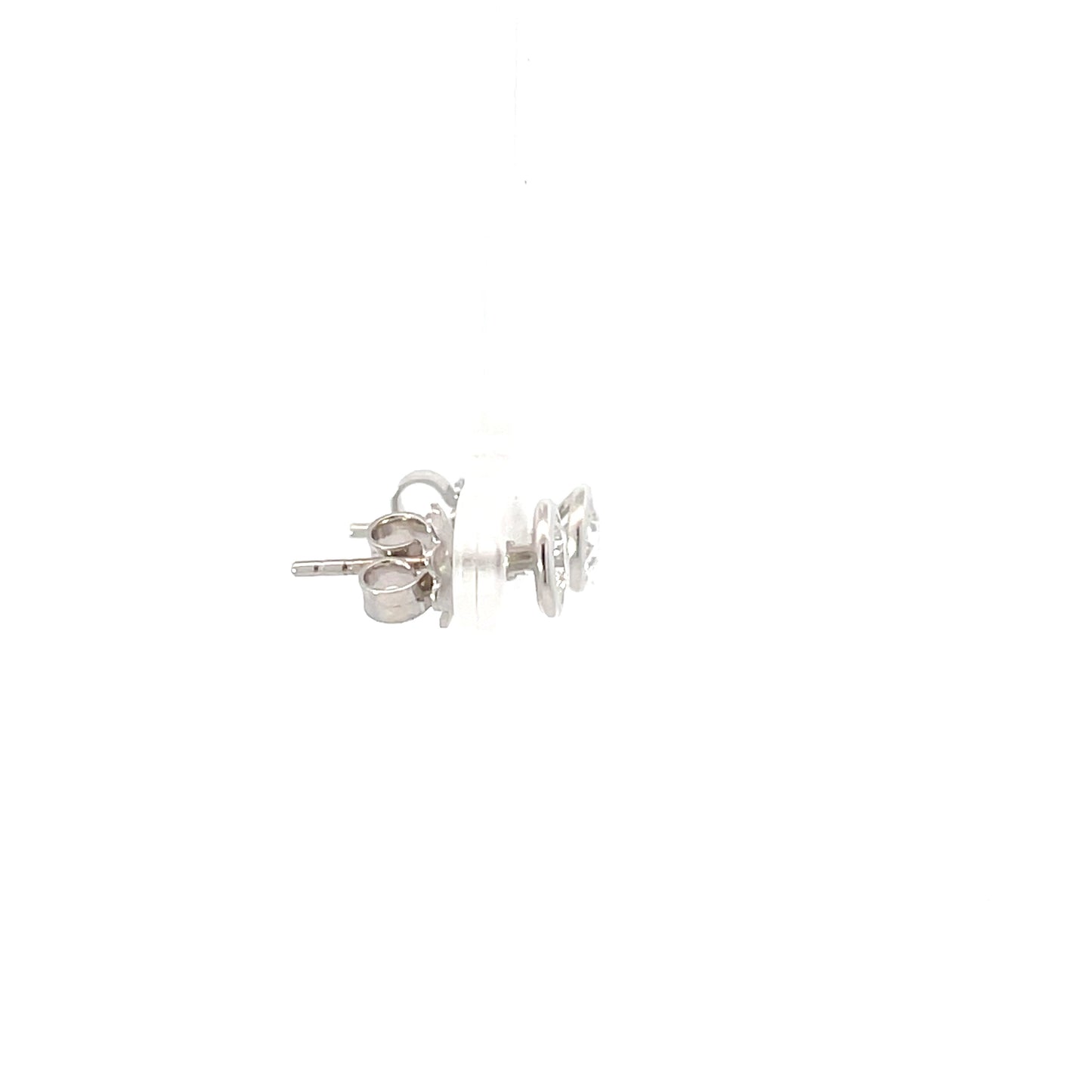 Laboratory grown round diamond earrings