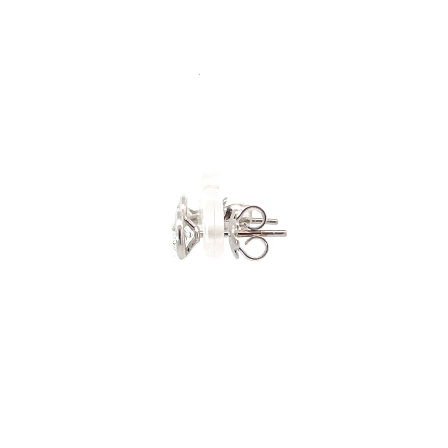 Laboratory grown round diamond earrings
