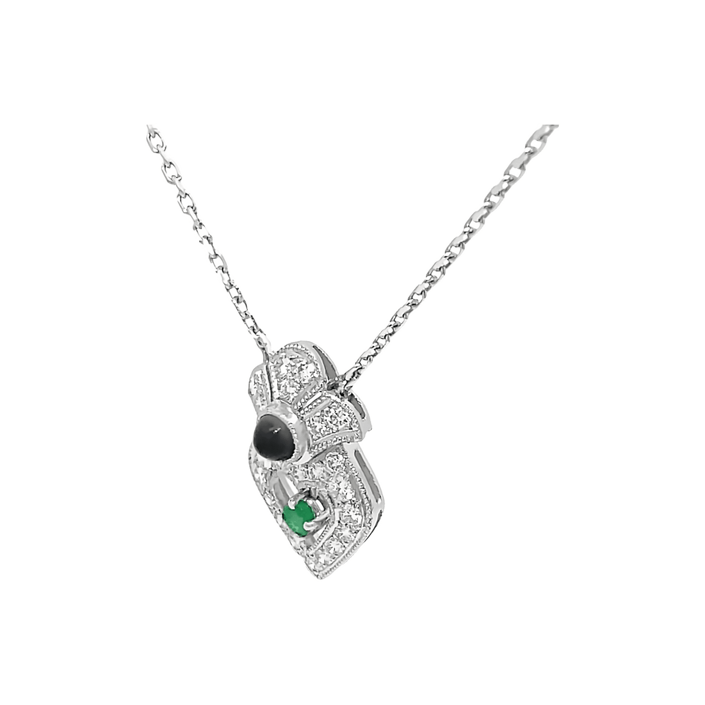 Art deco Necklace white gold 18K