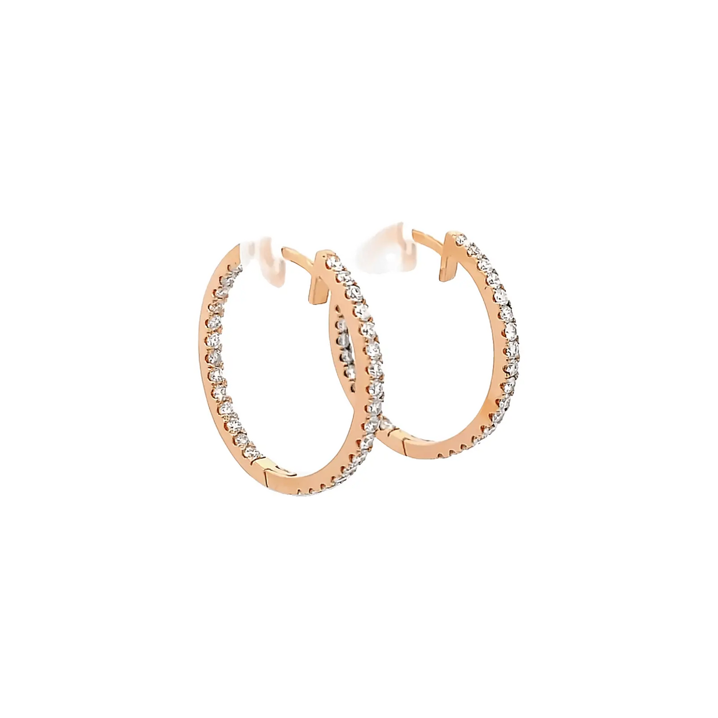 1.02ct G VS rose gold hoops