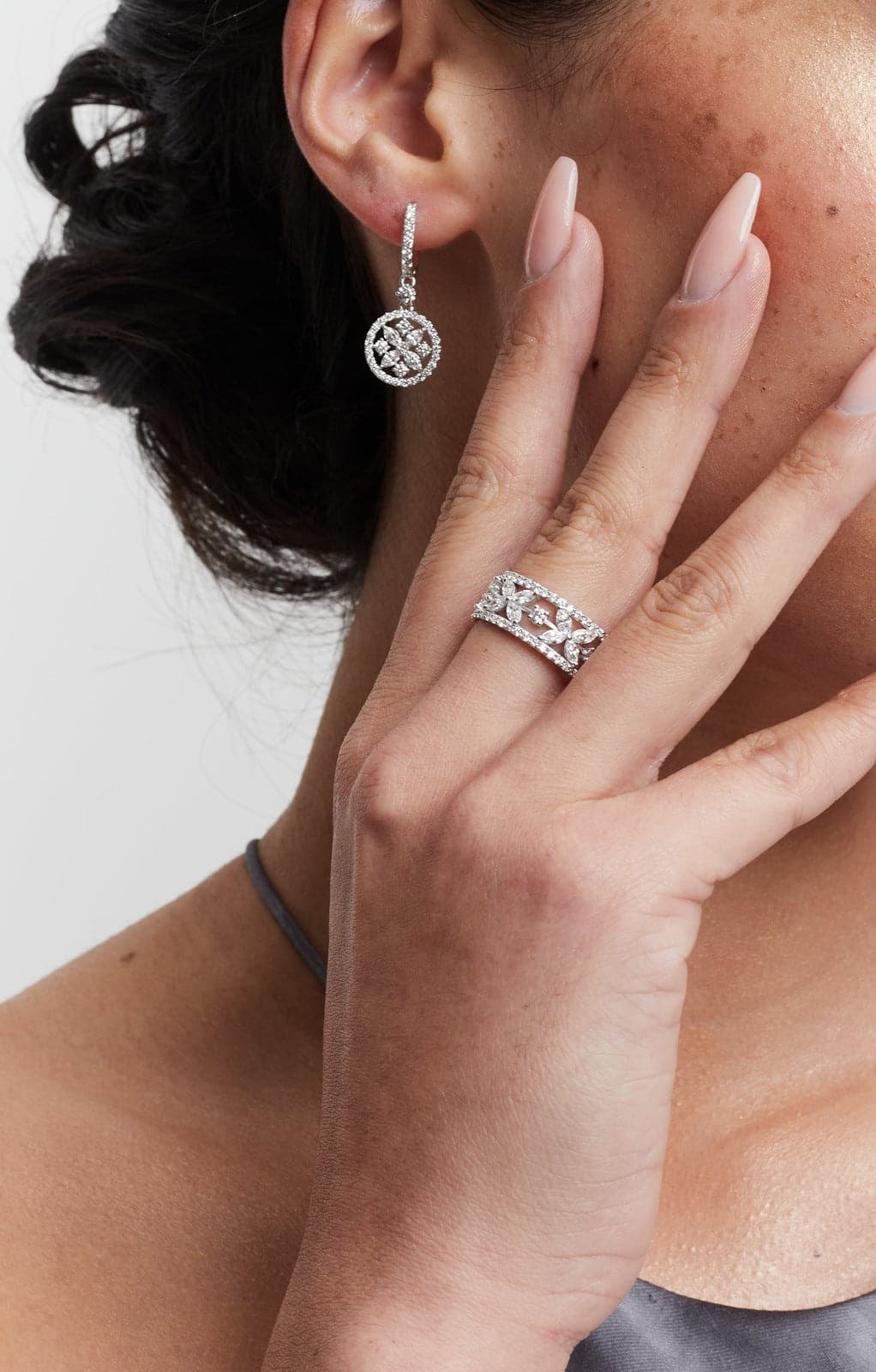 Marquise flower ring