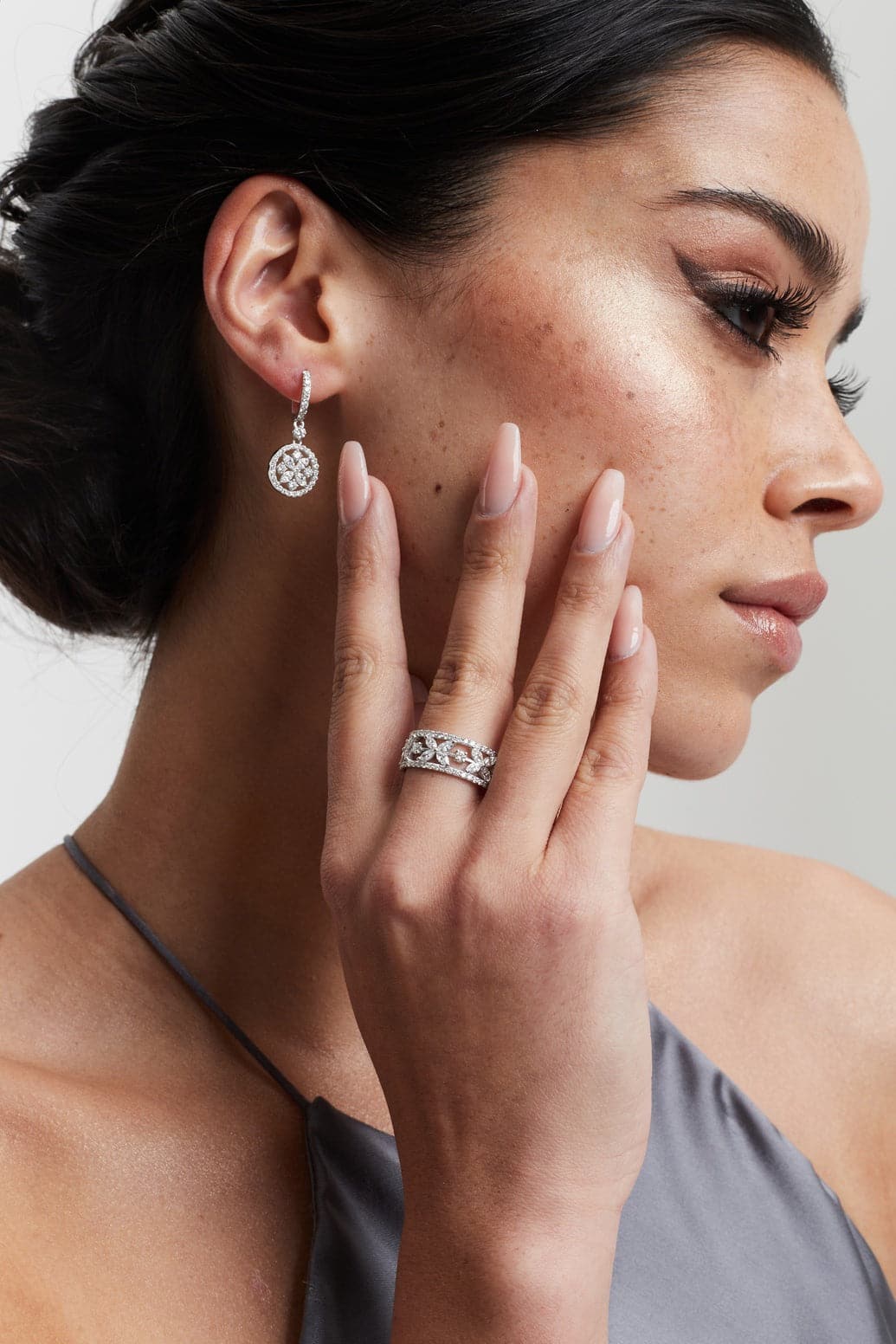 Marquise flower ring