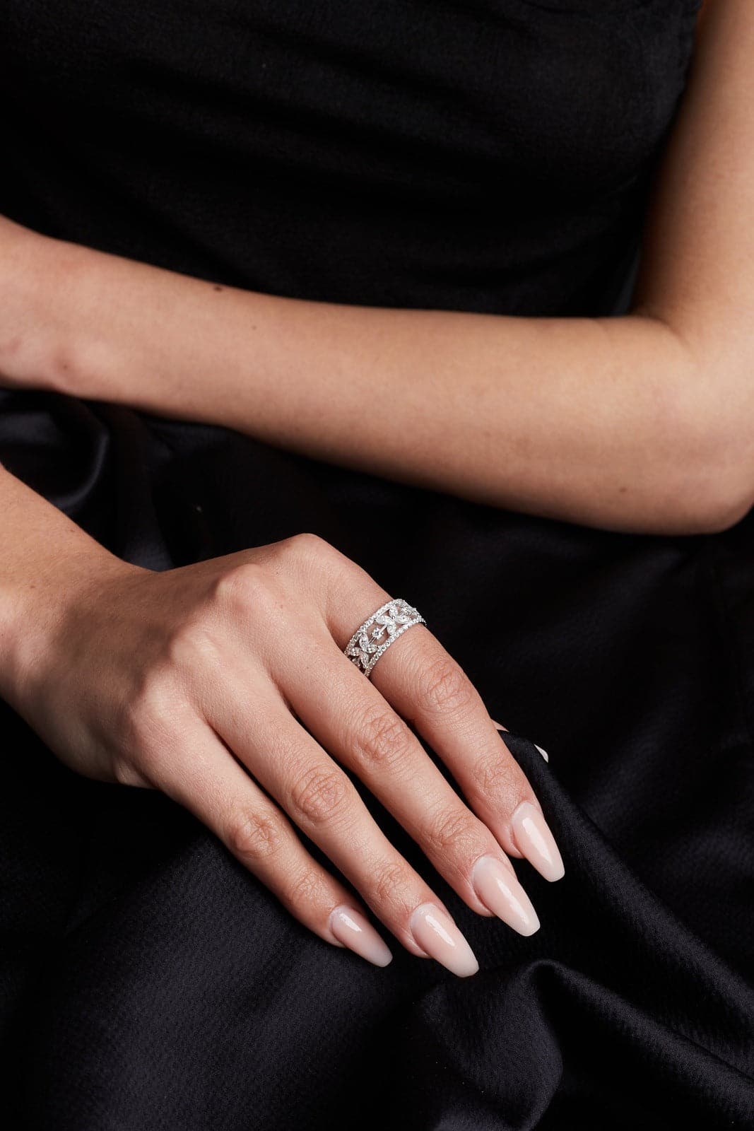 Marquise flower ring