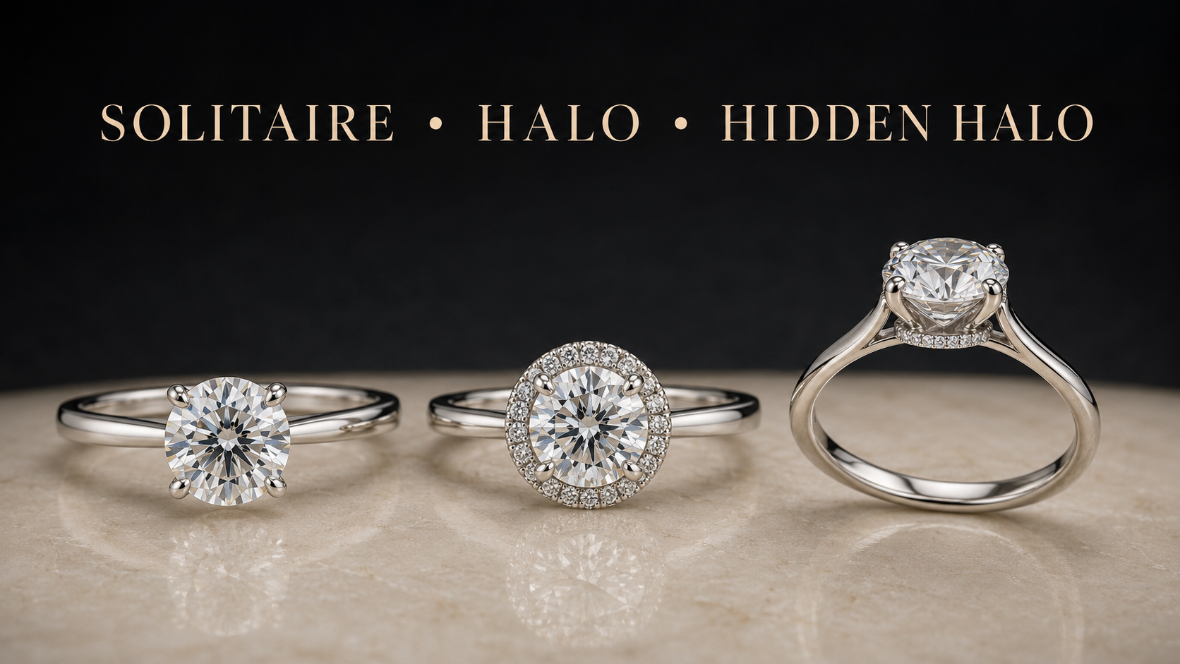 Solitaire vs Halo Engagement Rings