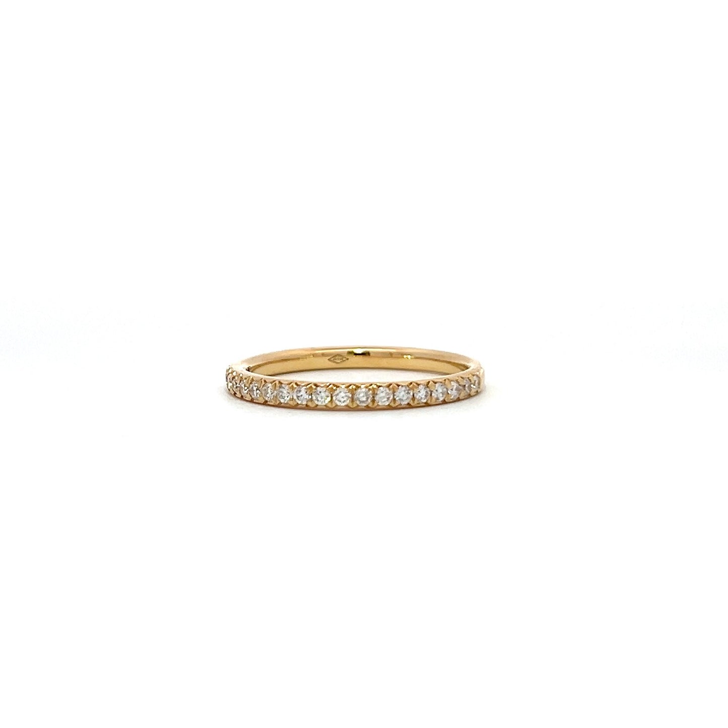 0.26ctw round cut diamond ring yellow gold 18K