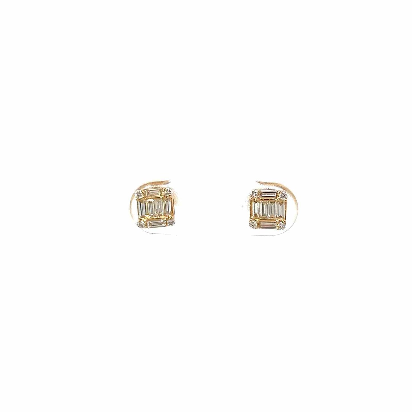 0.45ctw Invisible set diamond earrings