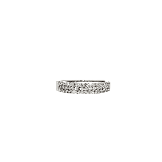 0.63ctw Diamond Eternity Ring White Gold 18K