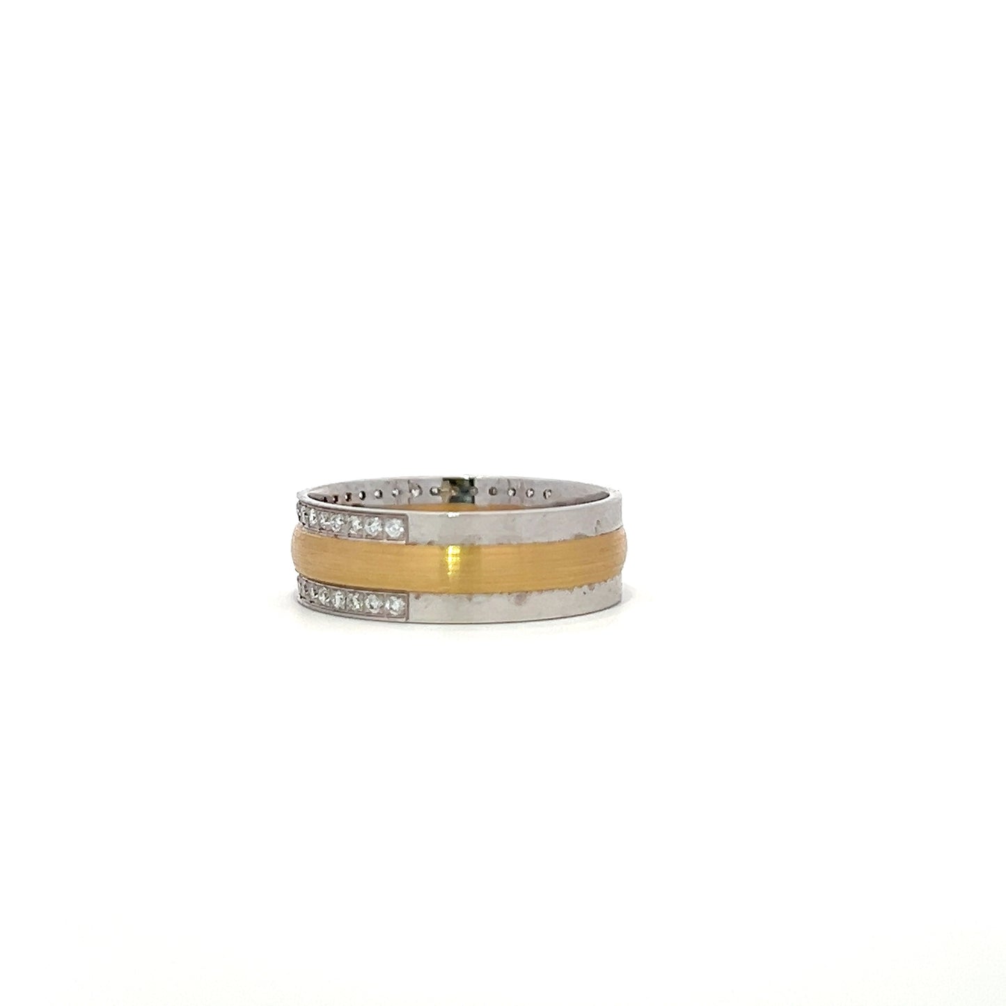 0.42ctw Two tone 18K gold Wedding ring