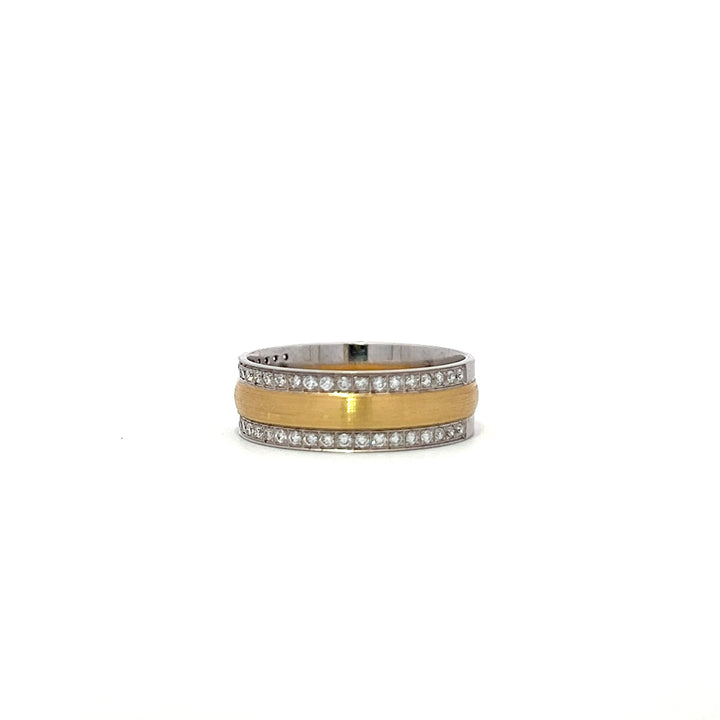 0.42ctw Two tone 18K gold Wedding ring