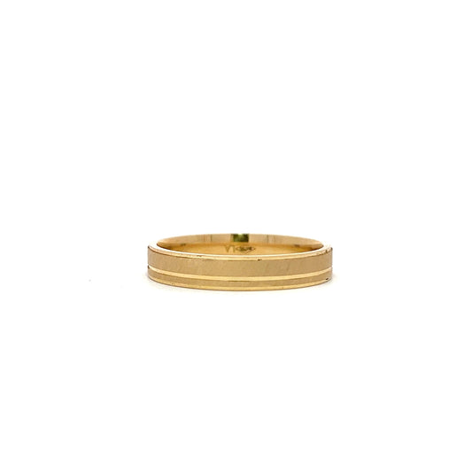 Wedding band yellow gold 18K