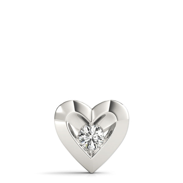 Heart-Shaped Diamond Solitaire Pendant – 0.10 ct