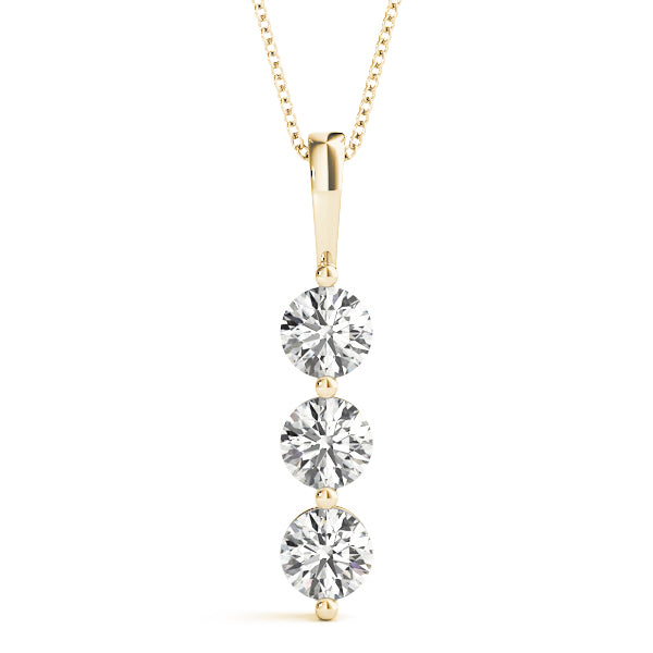 Azelie Three-stone Diamond Pendant