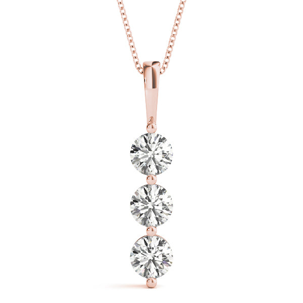 Azelie Three-stone Diamond Pendant