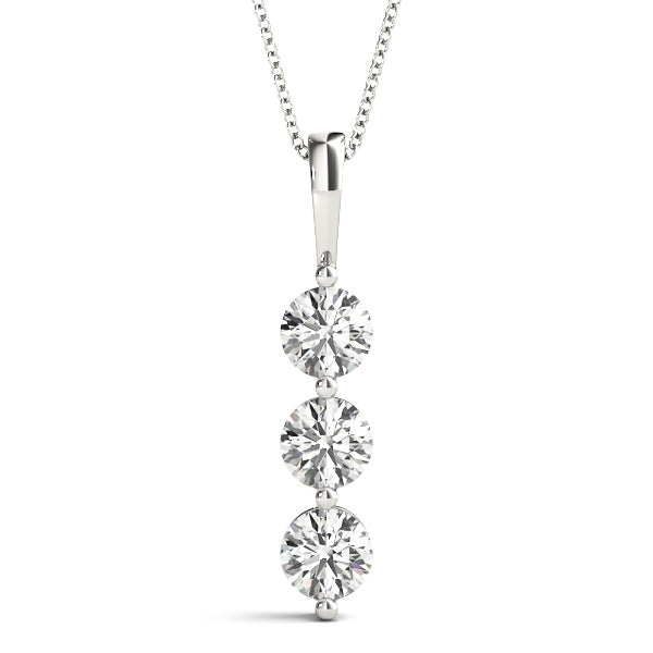 Azelie Three-stone Diamond Pendant