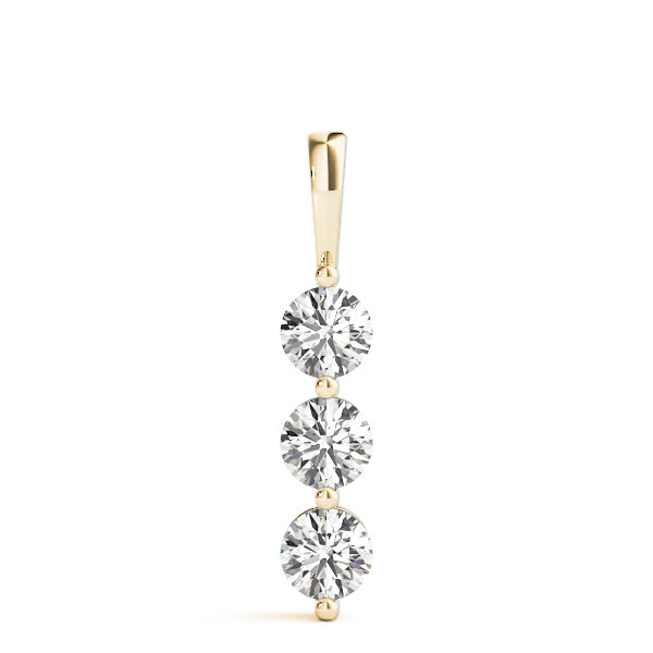 Azelie Three-stone Diamond Pendant